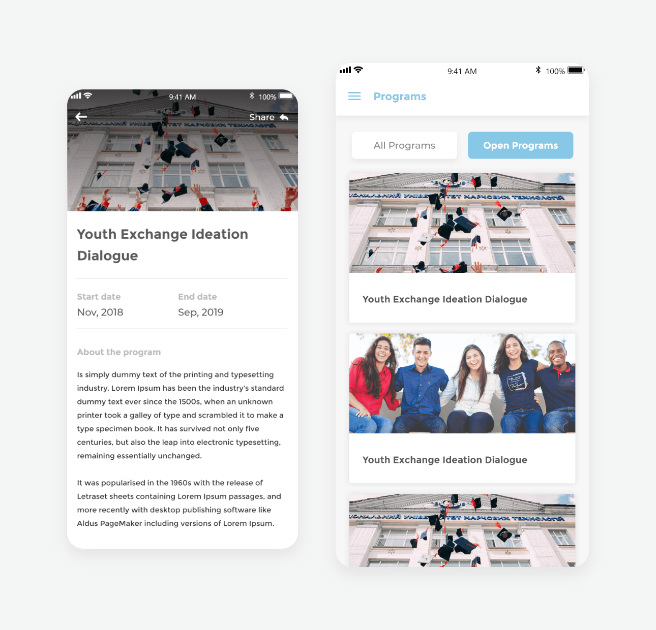 Screenshot of an app with intuitive navigation