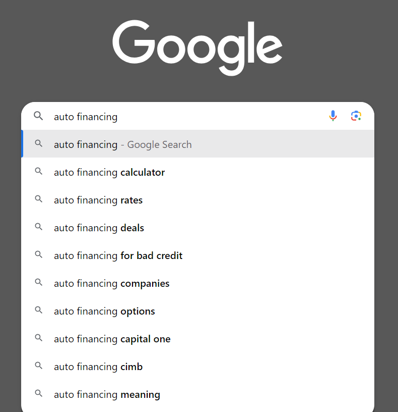 google autocomplete keyword optimization