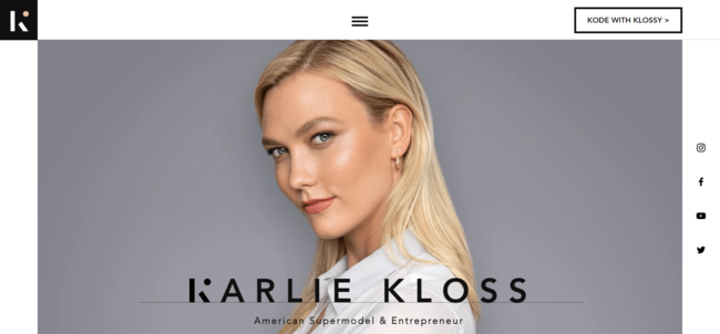 Karlie Kloss Wix Website