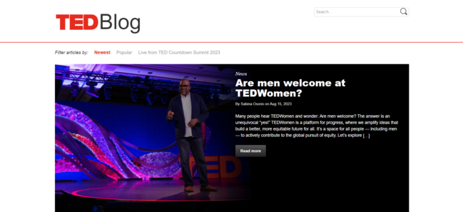TED Blog Website